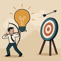 Someone trying to hit a goal or a target but missing somethign important in the background