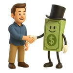 Shaking hands with money 2